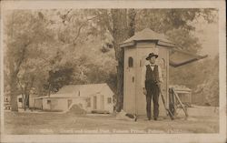 Rare! Guard and Guard Post, Folsom Prison Postcard
