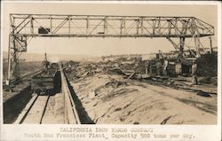 California Iron Yards Company Plant Capacity 500 tons per day Postcard