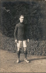 St. Matthew's Military Academy Football/Rugby Player Postcard