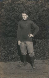 Football Player, St. Matthew's Military School Postcard