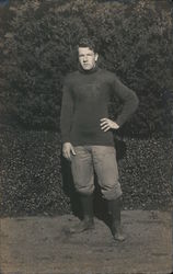 Football Player, St. Matthew's Military School Burlingame, CA Postcard Postcard Postcard