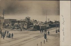 San Mateo Depot Destruction after Earthquake California Postcard Postcard Postcard
