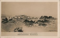 Club House & Grounds, Devonshire Estates Postcard