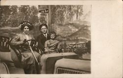 Family in Automobile "10 Miles to SF" The Chutes Postcard
