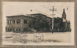 Library and School House Redwood City, CA Postcard Postcard Postcard