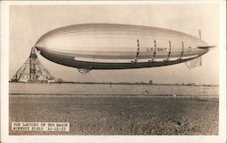 The Landing of USS Macon - Moffett Field 10-15-1933 Postcard