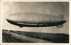 U.S. Navy Dirigible USS Macon / Akron, Probably near Moffett Field Postcard
