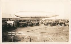 Airship USS Akron moored at Moffett Field Postcard