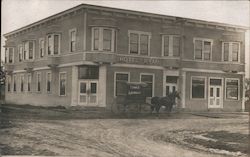 Hotel Ryan, Temple Laundry Delivery Wagon Parked in Front Postcard