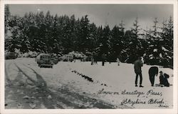 Snow on Saratoga Pass, Skyline Blvd. Postcard