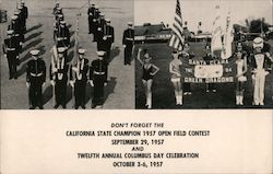 Santa Clara Green Dragons and Band Leaders Postcard