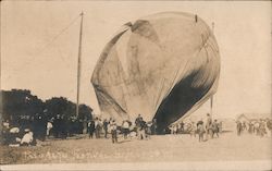 Smoke Filled Hot Air Balloon Palo Alto Festival 1907 Postcard