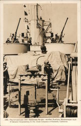 Forward Gun Crew, Auxiliary Minesweeper Built at General Engineering Dry Dock Alameda, CA Ships Postcard Postcard Postcard
