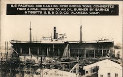 S.S. Pacifico 336x46x30 3782 Gross Tons Postcard
