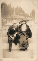 A Sailor and a Woman Neptune Beach Alameda, CA Postcard Postcard Postcard