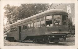 Streetcar on Train Tracks Postcard