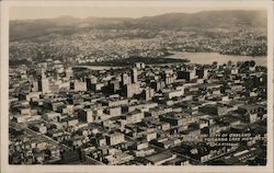 Aero-Photo View of City Looking Towards Lake Merritt Postcard