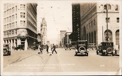 Fourteenth and Broadway, Business District Postcard