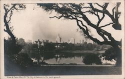 View of Lake Merritt with City in the Background Postcard