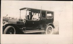 Couple in Car Postcard