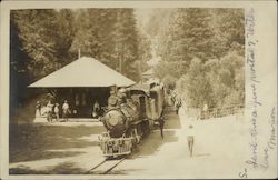Train at Depot Postcard