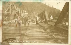 Monte Rio Bridge Construction - September 11, 1934 California Rhea Postcard Postcard Postcard