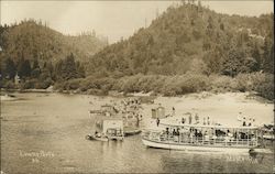 Boats and Bathhouses Along the Russian River Postcard