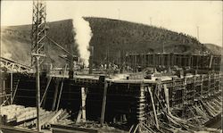 Construction Scene on Russian River Monte Rio, CA Postcard Postcard Postcard