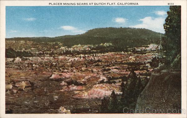 Placer Mining Scars at Dutch Flat California