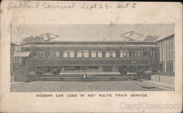 Modern Car Used in Key Route Train Service - Oakland Carnival California