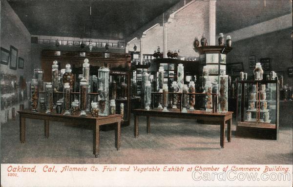 Alameda Co. Fruit and Vegetable Exhibit at Chamber of Commerce Building Oakland California