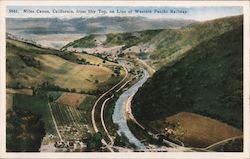 Niles Canon, California, from Sky Top, on Line of Western Pacific Railway. Postcard