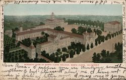 Birdseye View of Santa Clara College Postcard