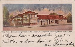 The First Christian Church Alameda, CA Postcard Postcard Postcard