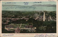 Birdseye View From University of California Postcard
