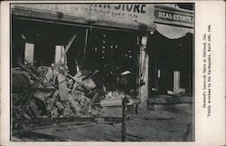 Howard's Souvenir Store Totally Wrecked by Earthquake - April 18, 1906 Postcard