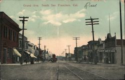 Grand Ave. South San Francisco, CA Postcard Postcard Postcard