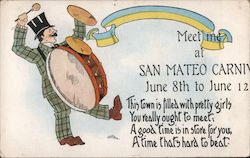 Meet Me at San Mateo Carnival Postcard