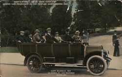 People's Sightseeing Car Postcard