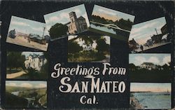 Greetings From San Mateo California Postcard Postcard Postcard