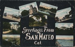Greetings From San Mateo Postcard