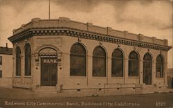 Town's Commercial Bank Postcard