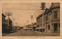 View of "A" Street Postcard