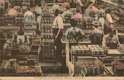 Interior of Libby's Fruit Cannery Postcard