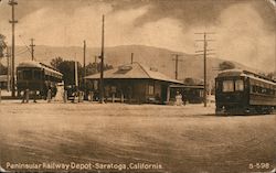 Peninsular Railway Depot Saratoga, CA Postcard Postcard Postcard