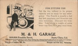 M & H Garage, Uncle Sam Postcard