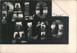 Scenes of Palo Alto in Letters Postcard