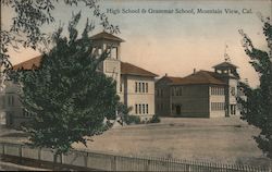 High School & Grammar School Postcard