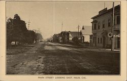 Main Street Looking East Postcard