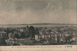 A view of Alameda, California, taken from the tower of the City Hall Postcard Postcard Postcard